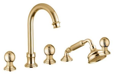 Смеситель на борт ванны с выдвижным душем и переключателем CEZARES OLIMP-BVD, артикул OLIMP-BVD-02-Sw