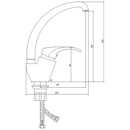 Смеситель для кухни Славен СЛ-ОД-К22, хром