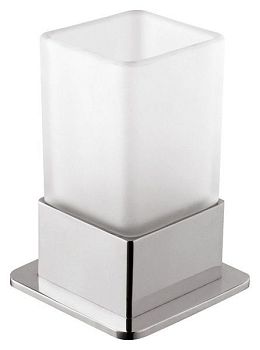 Стакан  PLAZA  для зубных щеток 75х110х75мм,мат