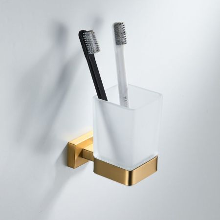 Стакан для ванной комнаты Shevanik SG5612G, золотой сатин, артикул SG5612G