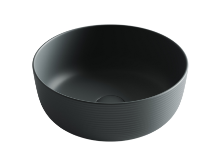 Раковина накладная круглая Элемент (Element) 356x356x135, цвет темный антрацит матовый, артикул CN6073MDH