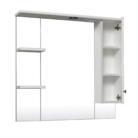 Зеркало со шкафом Runo Турин 75 4620750026707 с подсветкой Белое