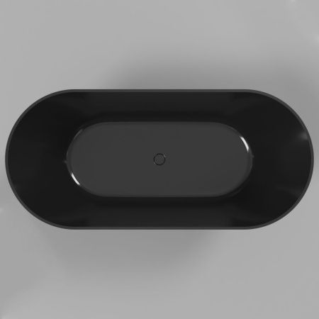 Ванна WHITECROSS Coral A 165x75 (черный глянец) иск. камень