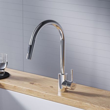 D3007500 Logic кухонный смеситель вытягивающимся изливом Logic, хром, артикул D3007500