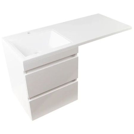 Тумба подвесная "Даллас 130", Люкс белая, PLUS, артикул СС-00000600