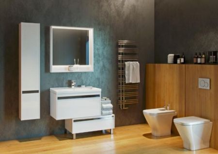 Зеркало АКВАТОН КАПРИ 1A230402KP010 (85*80) (подсветка, белый), шт, артикул 1A230402KP010