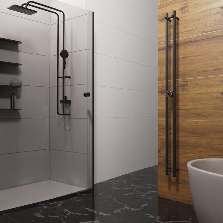 Полотенцесушитель электрический Terminus Стойка DUO круг 160, черный муар, артикул 4670078546845