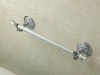 Stil Haus Noto Light, полотенцедержатель со стеклом Murano, длина 55 см, цвет хром