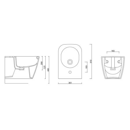 Биде подвесное GURAL Nova NO02BDE00, артикул NO02BDE00