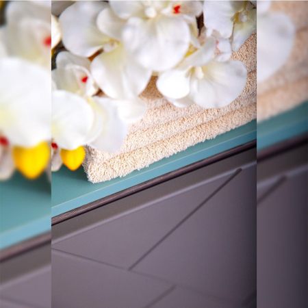 Комплект мебели для ванной Бриклаер КРИСТАЛЛ 70Z, графит/муссон, артикул КРИСТАЛЛ 70Z