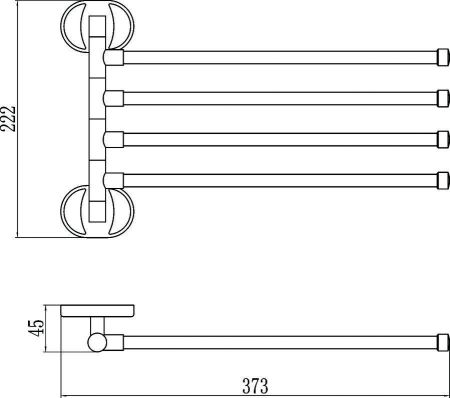 Полотенцедержатель Savol S-008604, хром, артикул S-008604