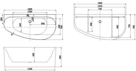 Акриловая ванна Allen Brau Priority 5 А 160x78 2.31005.21A, артикул 2.31005.21A