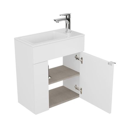 Тумба LATO подвесная с дверцей 50, белая глянцевая, артикул LA.50\WHT