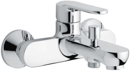 Emmevi Nefer, однорычажный смеситель для ванны без ручного душа, цвет хром/черный, артикул 77001CR/N