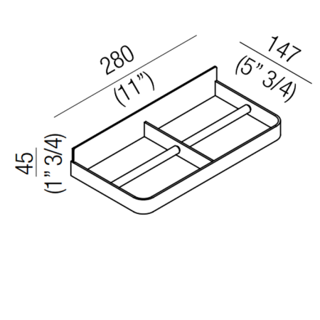 Agape Memory Двойной держатель т/б, цвет: глянец, артикул AMEM861A