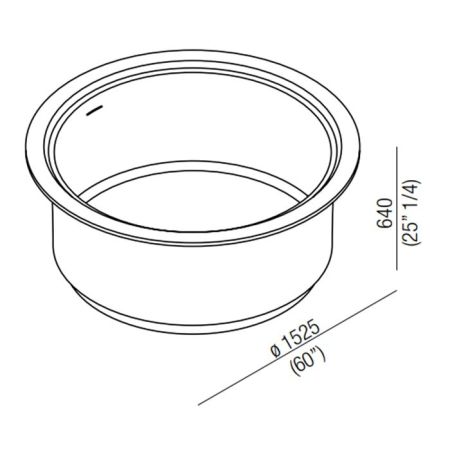 Agape In-Out Ванна отдельностоящая d152.5x64 см, круглая, цвет: белый/светло-серый, артикул AVAS1042ZL