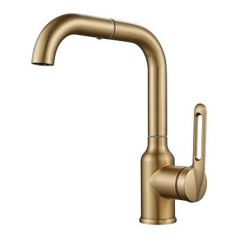 Смеситель для раковины Raffine F201G, золотой сатин