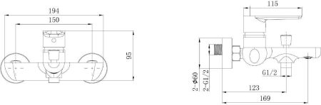 Смеситель для ванны Allen Brau Eclipse 2.0 5.E1A03-31 черный матовый, артикул 5.E1A03-31