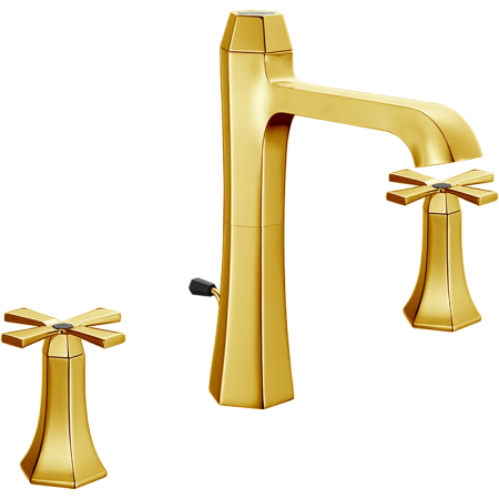 CISAL Cherie Смеситель для раковины на 3 отверстия, с донным клапаном, цвет золото/черный, артикул CX0010607C