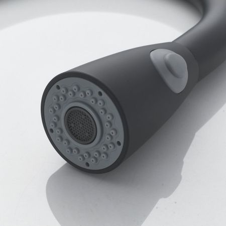 Смеситель для кухни с выдвижным изливом Raffine F213H, черный