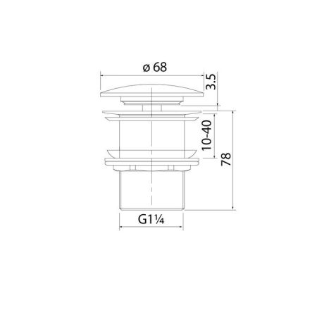 Выпуск для умывальника IDDIS без перелива Optima Home (OPHBM00i88), артикул OPHBM00i88