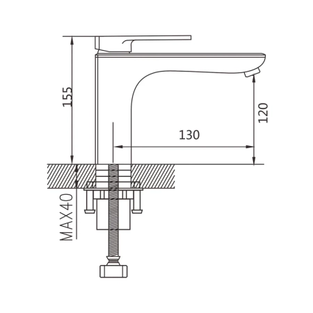 Смеситель для раковины Shevanik S8501, хром