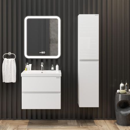 Тумба Onika Эвада 60 подвесная, белая (ум. Como 60)