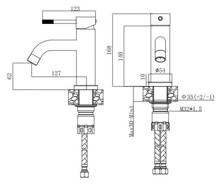 Смеситель Vessel для раковиныовины, артикул: VSL26