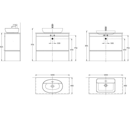 Металлическая структура PLAZA Next напольная 100, черная матовая, артикул PL.N.100.01\BLK.M