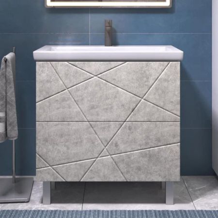 Тумба под раковину напольная VIGO Geometry 025 бетон, 80 см, артикул 025 бетон
