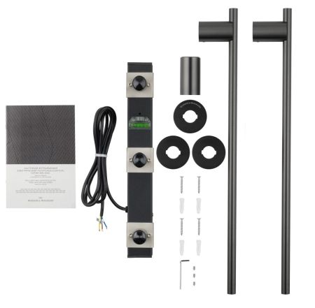 Полотенцесушитель электрический встраиваемый WONZON & WOGHAND DORTMUND, Темный графит (WW-A362-GM)