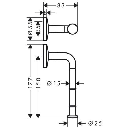 AXOR UNIVERSAL Держатель туалетной бумаги, цвет шлифованное золото, артикул 42856250