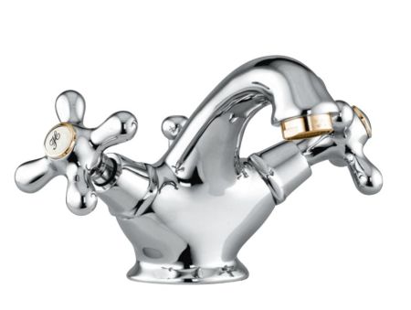 Смеситель для раковины Webert Armony AM700108017, хром/золото, артикул AM700108017