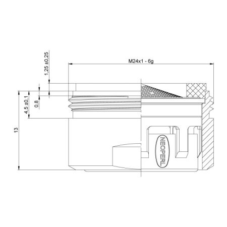 Аэратор NEOPERL CASCADE D.24 Lemark внутр (NP13301-BL), артикул NP13301-BL