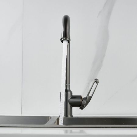 Смеситель для кухни Raffine F103T, оружейная сталь