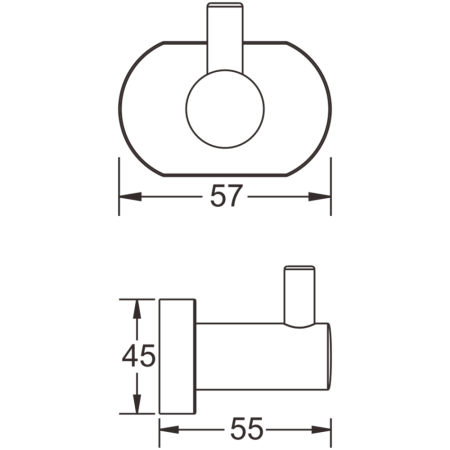 Крючок для ванной комнаты BELZ B90105-1, черный, артикул B90105-1