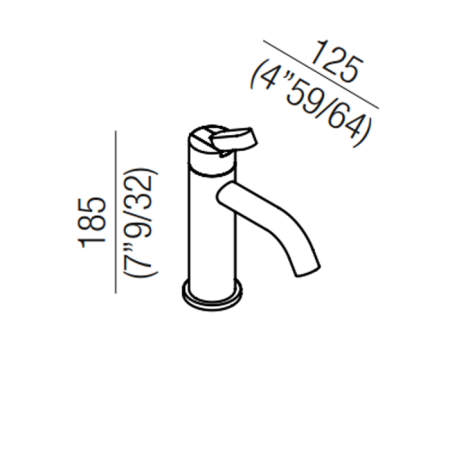 Agape Square Смеситель для раковины, однорычажный, на 1 отв., цвет: глянец, артикул ARUB1083A