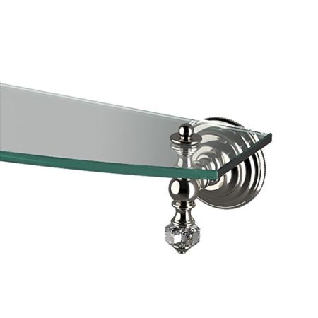 Devon Gemstone Полка стеклянная  600 мм, цвет  никель блестящий, артикул GEM710NK