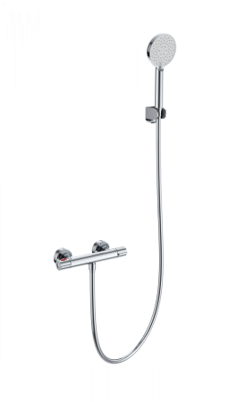 Смеситель для душа с термостатом WONZON & WOGHAND INN 5, Хром (WW-B2063-A-CR), артикул WW-B2063-A-CR