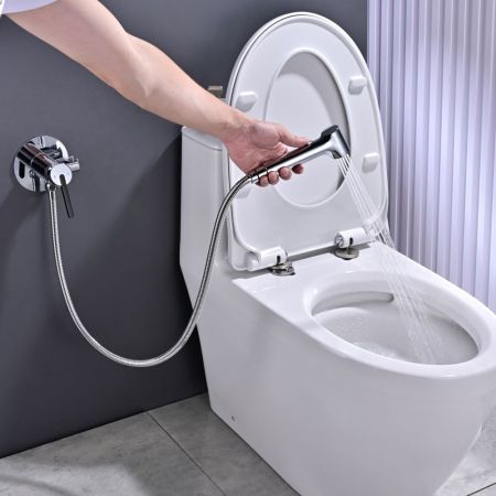 Гигиенический душ со смесителем Rose R235, хром