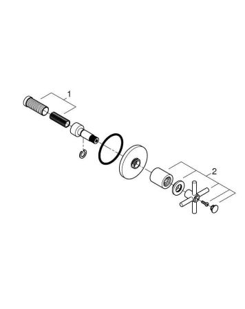 Внешняя часть вентиля GROHE Atrio, суперсталь (19069DC3)