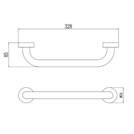 Поручень для ванной Savol S-010030, хром