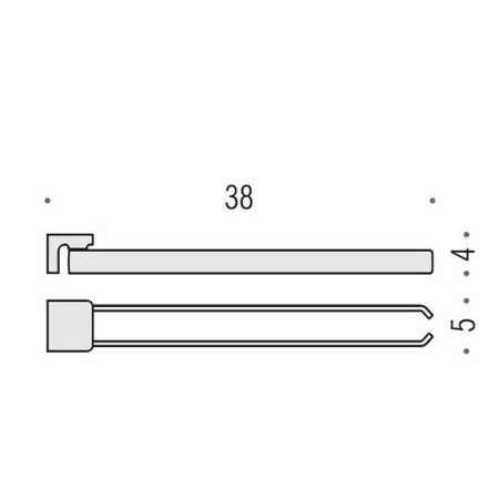 Colombo Alize Полотенцедержатель двойной 38 см, цвет: хром, артикул B2512.CR