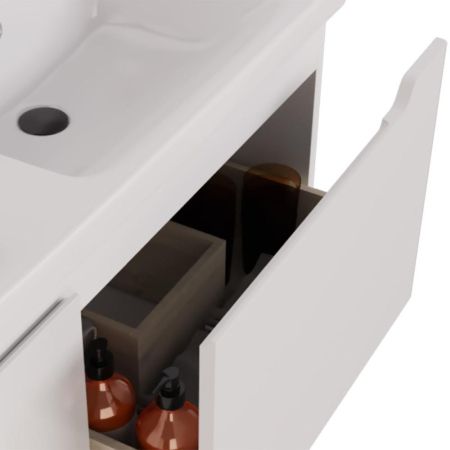 Тумба под раковину подвесная Dreja W 125 см, белый, артикул 99.9400