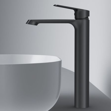 F8F92022 Func, смеситель для умывальника высокий, черный, артикул F8F92022