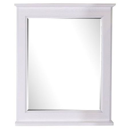Зеркало ASB-Woodline Прато 70 Белое c серебряной патиной