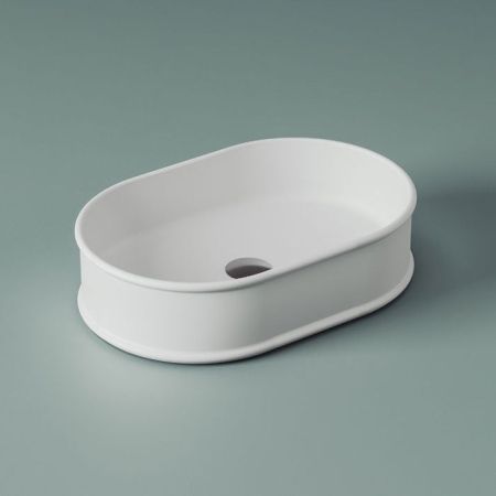 Artceram ATELIER Раковина накладная, 60x40хh15см, без отв под смеситель, без перелива, цвет: белый матовый, артикул ATL002 05 00 bi matt *0