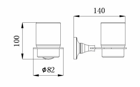Подстаканник Rush Corsica CO42310 одинарный Хром, артикул CO42310