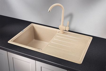 Кухонная мойка GRANULA Standart (7602, БЕЖЕВЫЙ), артикул 7602, БЕЖЕВЫЙ