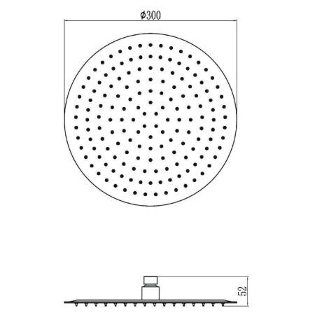 Верхний душ Savol S-000Y12, хром, артикул S-000Y12